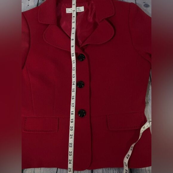 Tahari Arthur S Levine Raspberry Pink Classic Chic Minimalist Fitted Blazer 10 - Picture 13 of 13